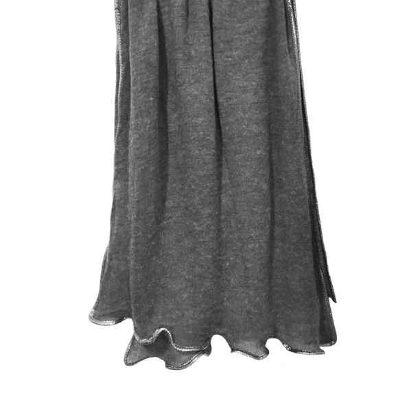 Knit Gray Scarf/ Wrap - Picture 1 of 5